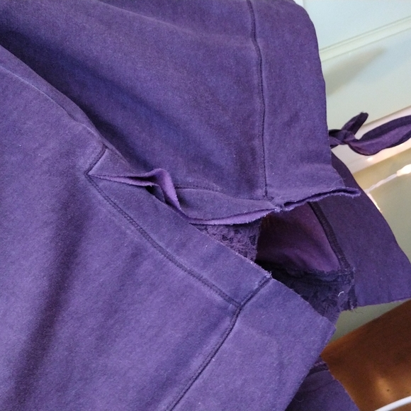 Women's 3X dark purple yoga lounge top - Picture 4 of 6